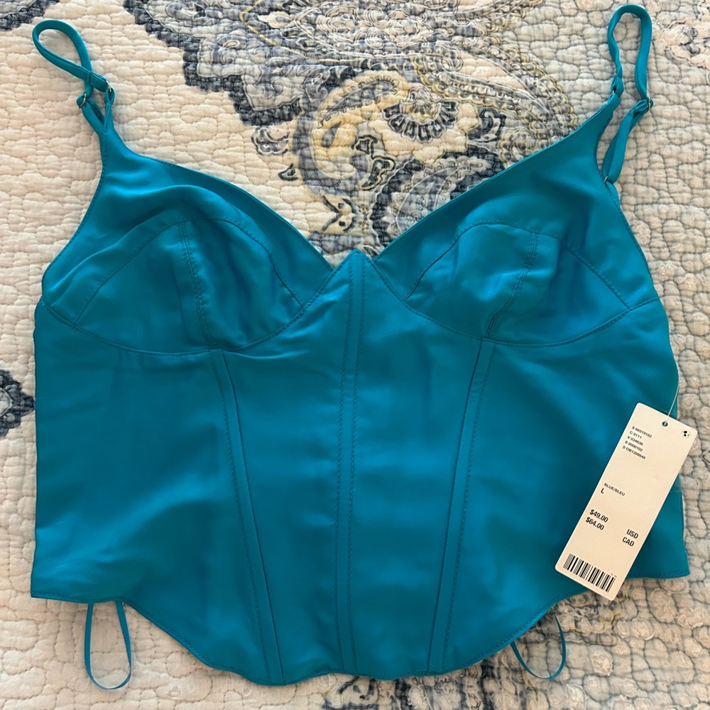 Urban Outfitters Teal Crop Top
